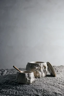 - Krukke m. låg Batu - Creme - Rustik Marmor^Muubs New