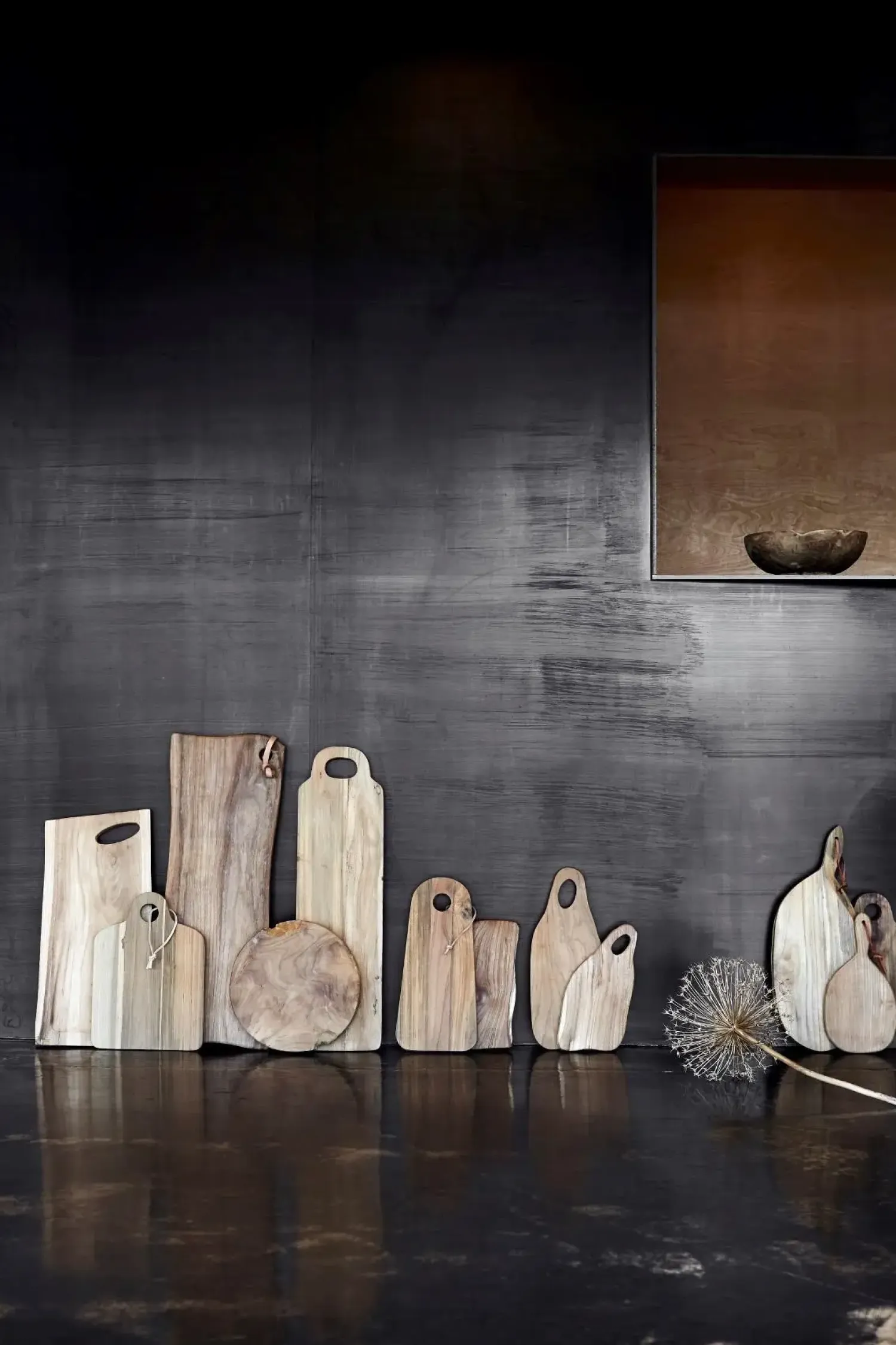 - Louie skærebræt - Medium -Teakrod - 20 cm^Muubs