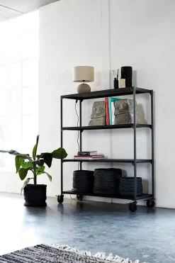 - Reol Bronx med hjul - Jern - sort*Muubs Sale