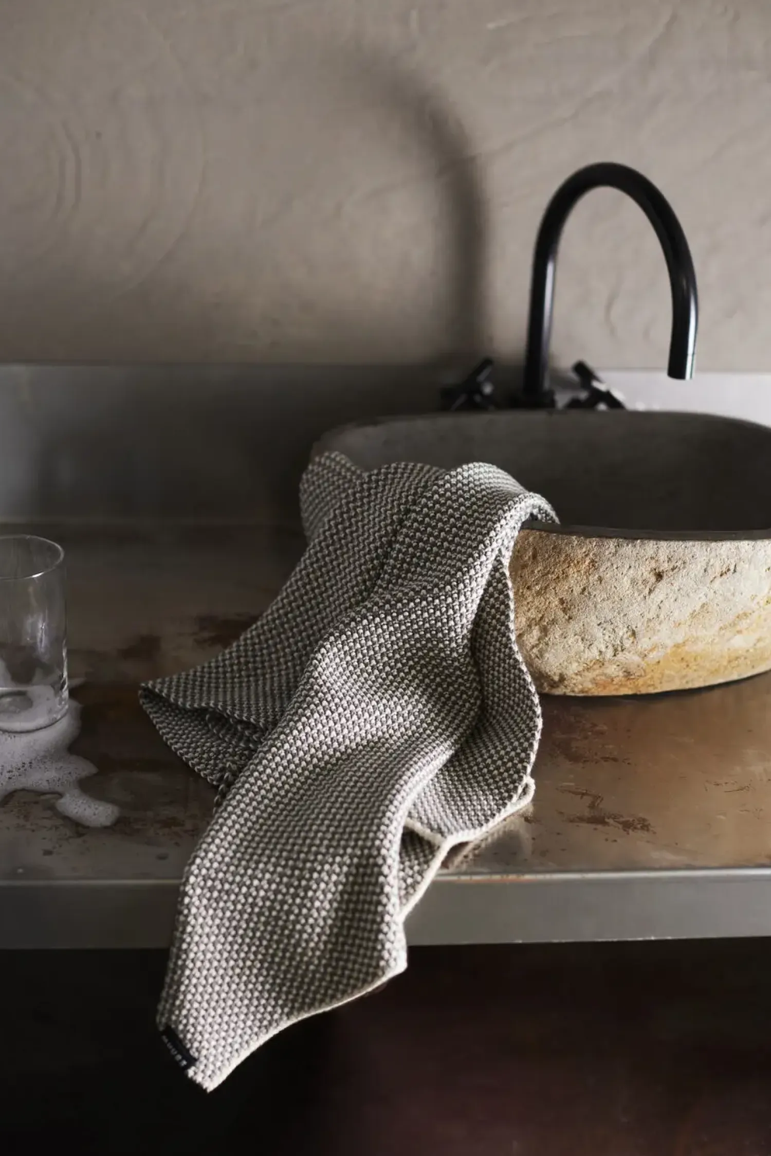 - Sentaku Køkkenhåndklæde - Grå/Sand^Muubs Hot