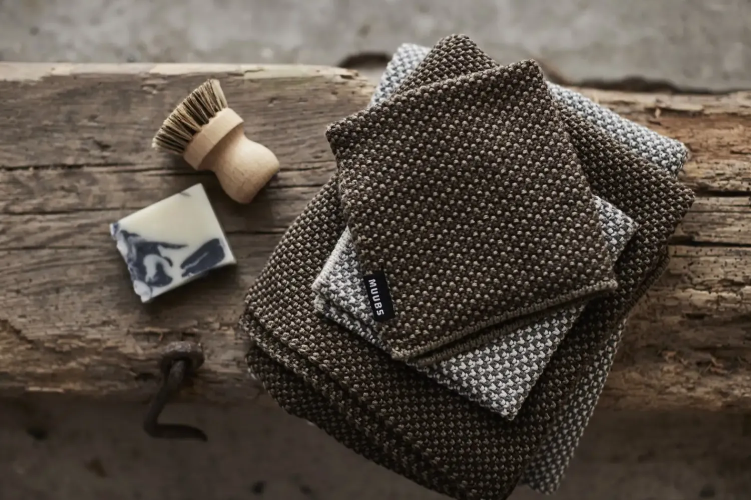 - Sentaku Køkkenhåndklæde - Grå/Sand^Muubs Hot