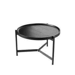 - Sofabord - Nevada, Sort - Ø70 x H46 cm^Muubs Outlet
