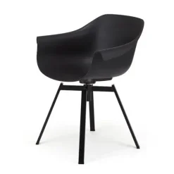 - Spisebordsstol - Swiwel - Sorte ben og sort sæde*Muubs Best