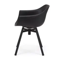 - Spisebordsstol - Swiwel - Sorte ben og sort sæde*Muubs Best