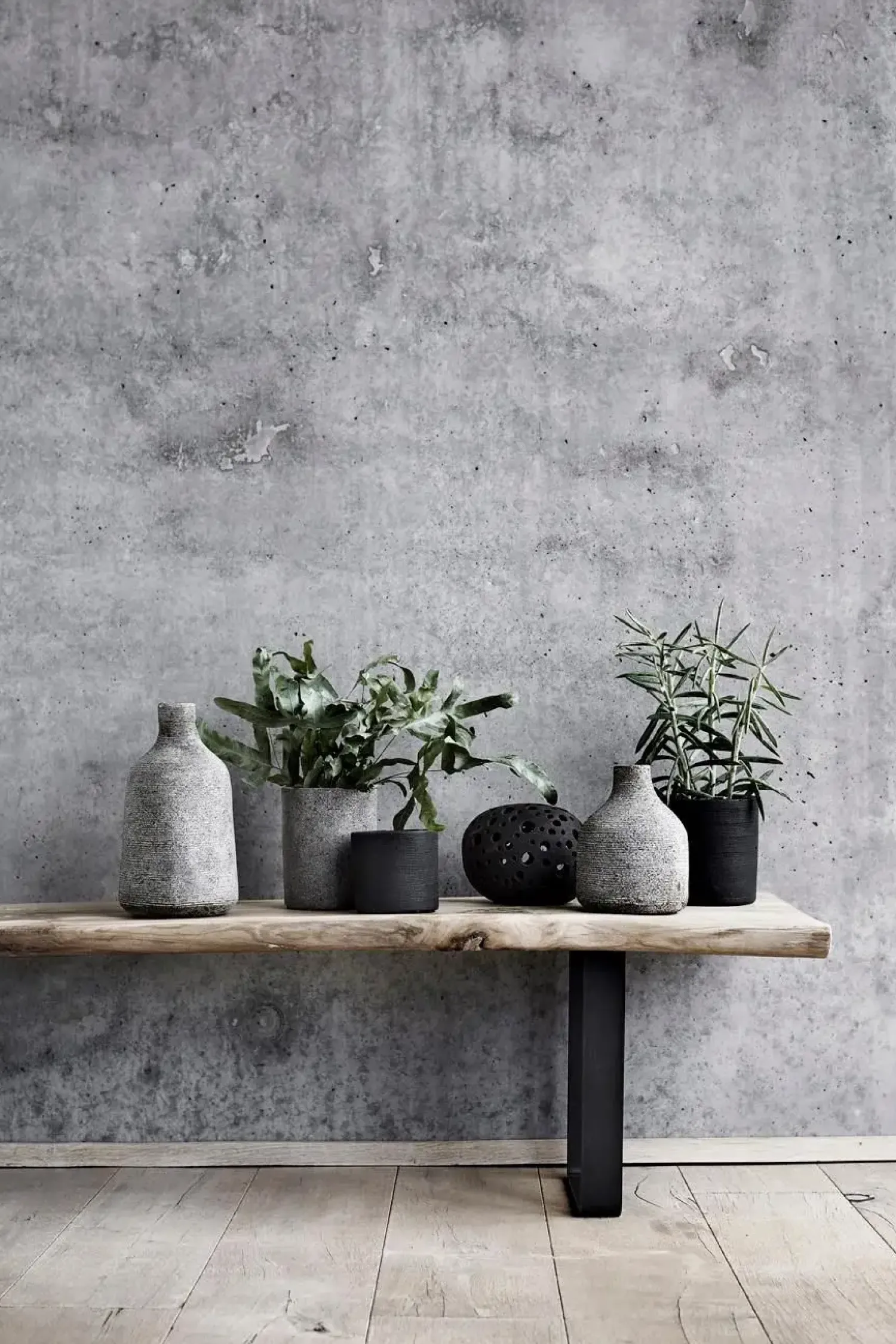 - Vase - Stain - Large - Grå/Brun*Muubs