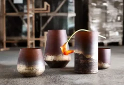 Muubs - Vase Lana 25 - Brown/Gold - Ø14 x H25 cm^ Hot