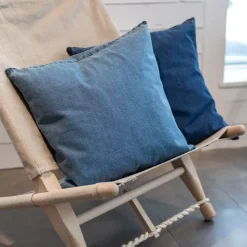 - Pudebetræk - Denim - Denim Hvid - 50x50 cm^Never Discount
