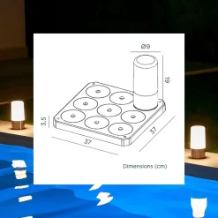- Bordlampe - MAIA 19 - Trådløs - Messing*New Garden Best