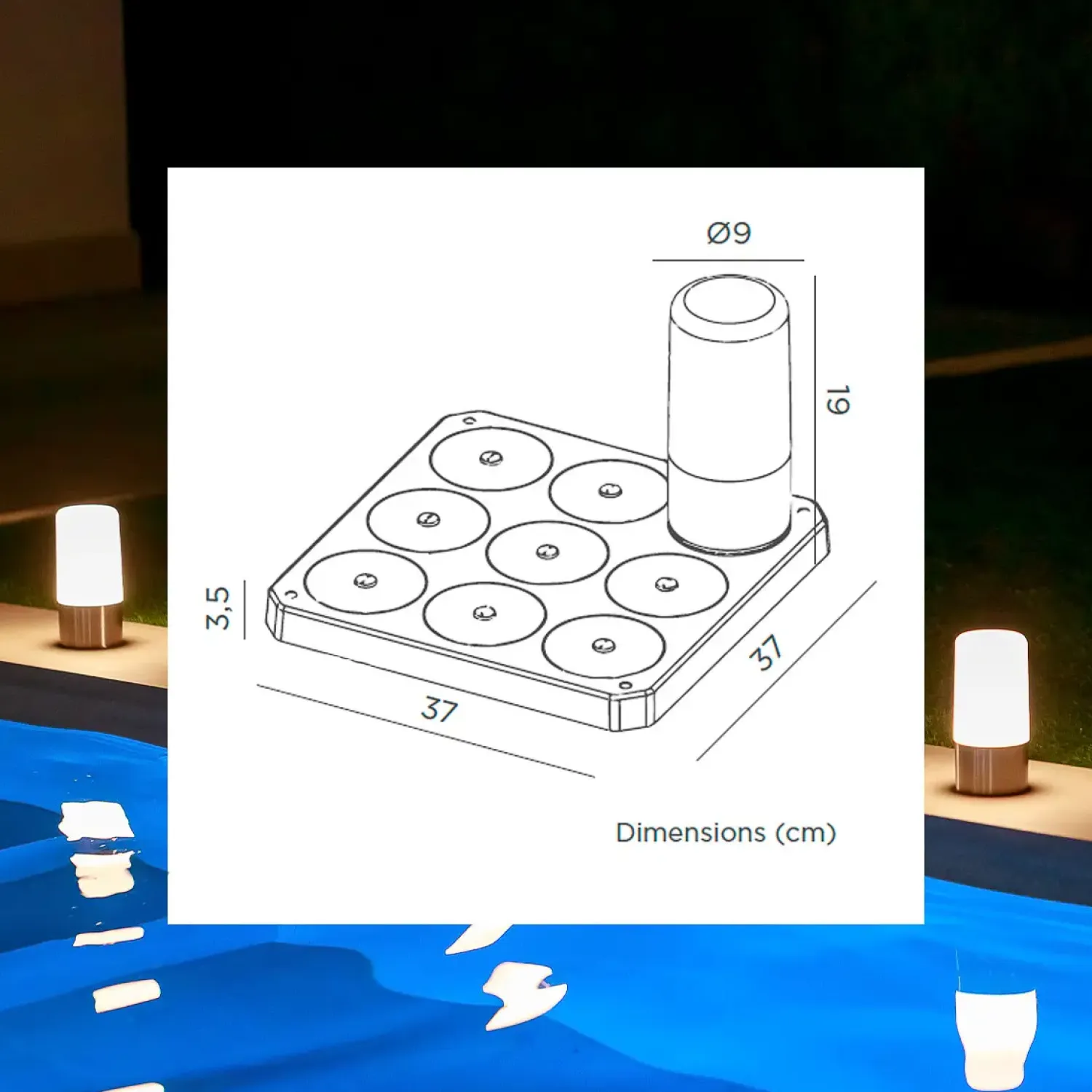 - Bordlampe - MAIA 19 - Trådløs - Messing*New Garden Best