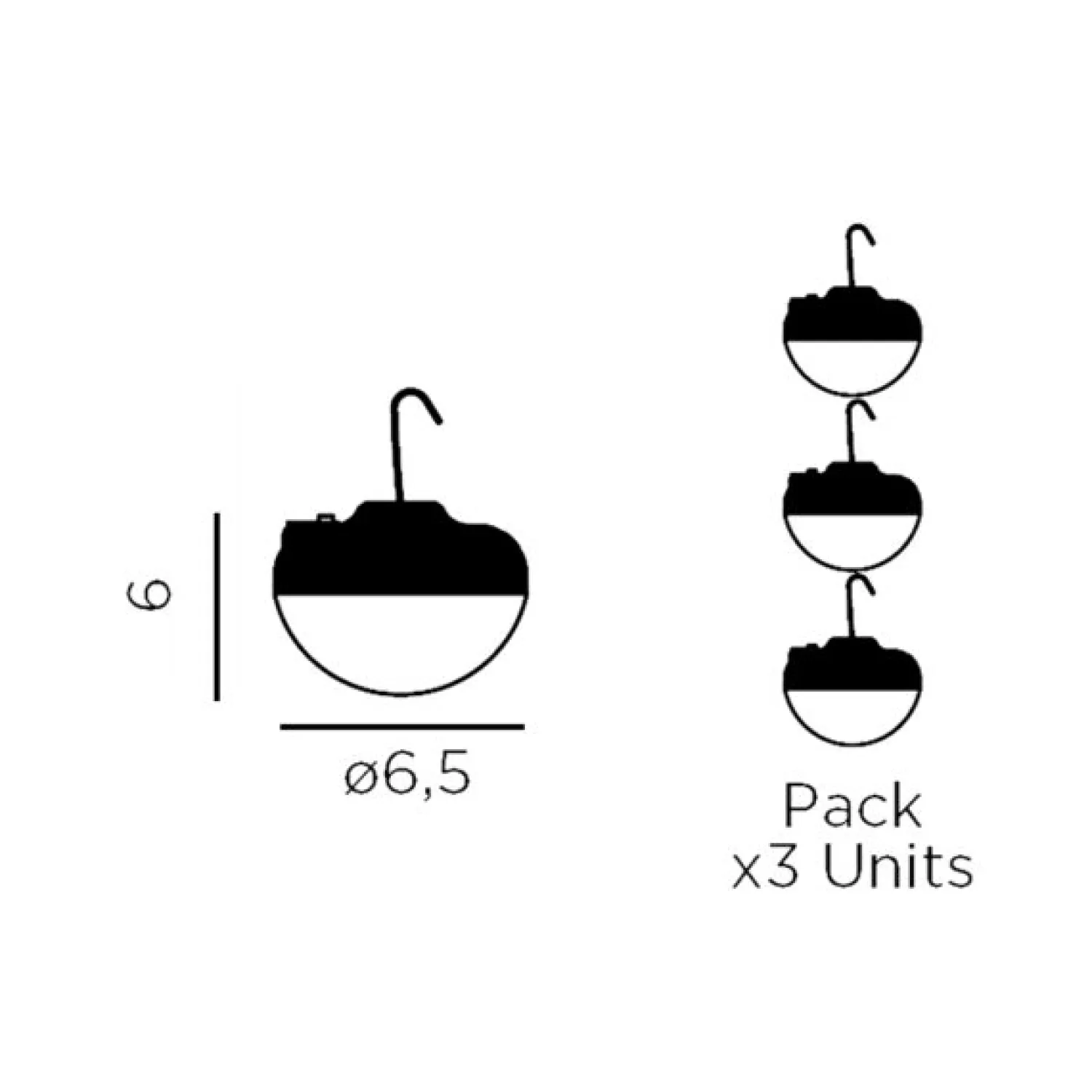 - Hygge udelys - Cherry mini - bærbar genopladelig pærer - 3 stk.*New Garden Online
