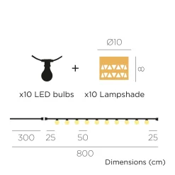 - Lampe til parasol - Genopladelig - Lima^New Garden Hot