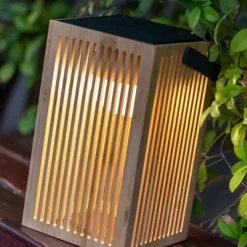 - Lanterne - Okinawa - Genopladelig med solceller og usb - Bambus^New Garden Sale