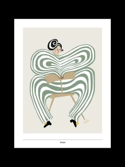 - Kunsttryk - Donna di Teatro, Grøn^Noeje Outlet