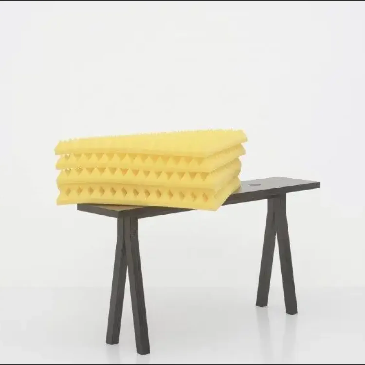 - 2-DOTS Bænk - Sort/Sorte ben/Sorte prikker^Nomess Best