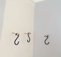 - S-Hooks krog - Alm. - Sort - Sæt med 5 stk.*Nomess Best