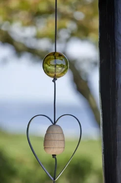 - Glaskugle til snoren - ice blue - Ø 8 cm*Nordic By Hand Sale