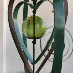 - Hjerte Outline grøn til snoren - large*Nordic By Hand Best