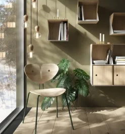 - Træpendel - BRIGHT SPROUT -Smoked/røget eg (ledning m. fatning medfølger ikke)*Nordic Tales