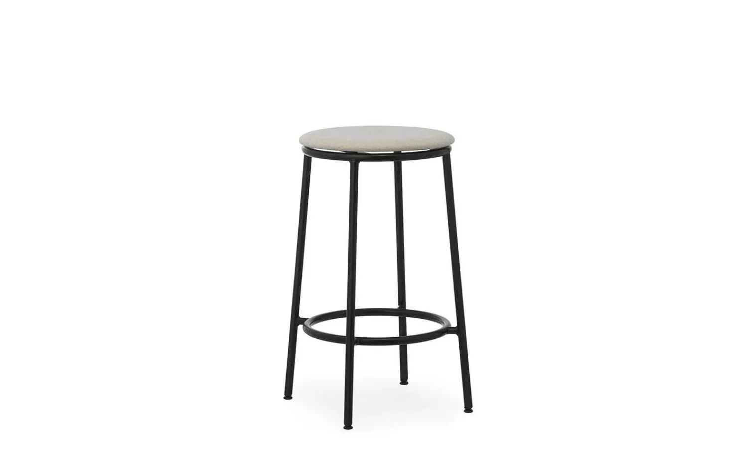- Circa Barstool 65 cm Uph. Black Steel*Normann Copenhagen Outlet