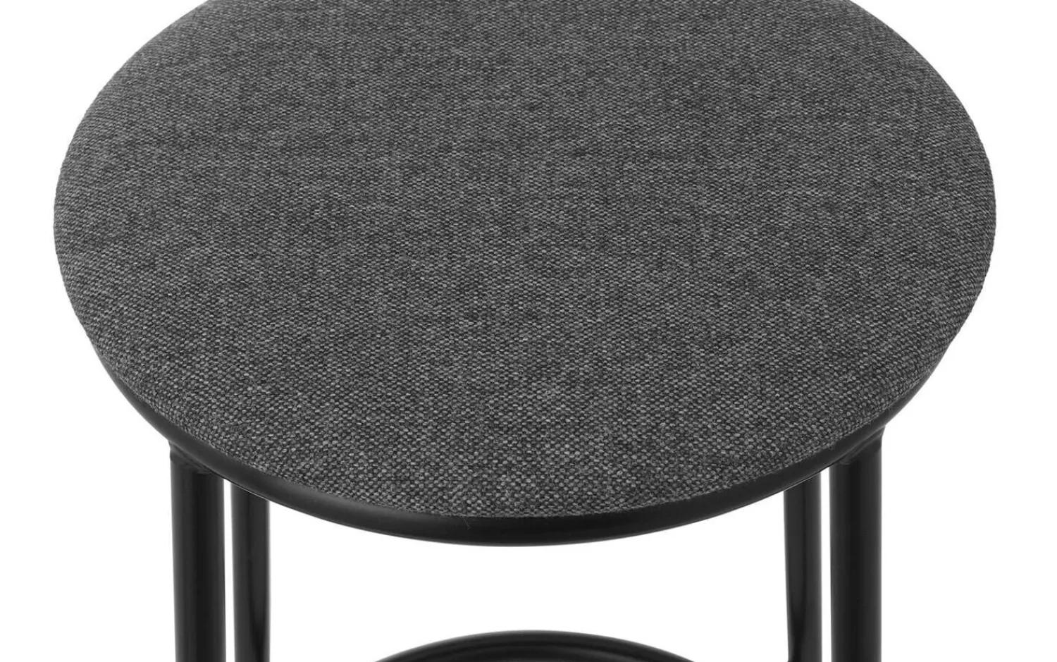 - Circa Barstool 65 cm Uph. Black Steel^Normann Copenhagen