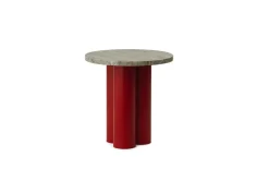 - Dit Table Bright Red - Travertine Silver^Normann Copenhagen Hot
