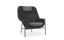 - Drape Lounge Chair High W. Headrest Black Steel*Normann Copenhagen Clearance