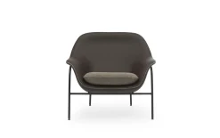 - Drape Lounge Chair Low Black Steel^Normann Copenhagen