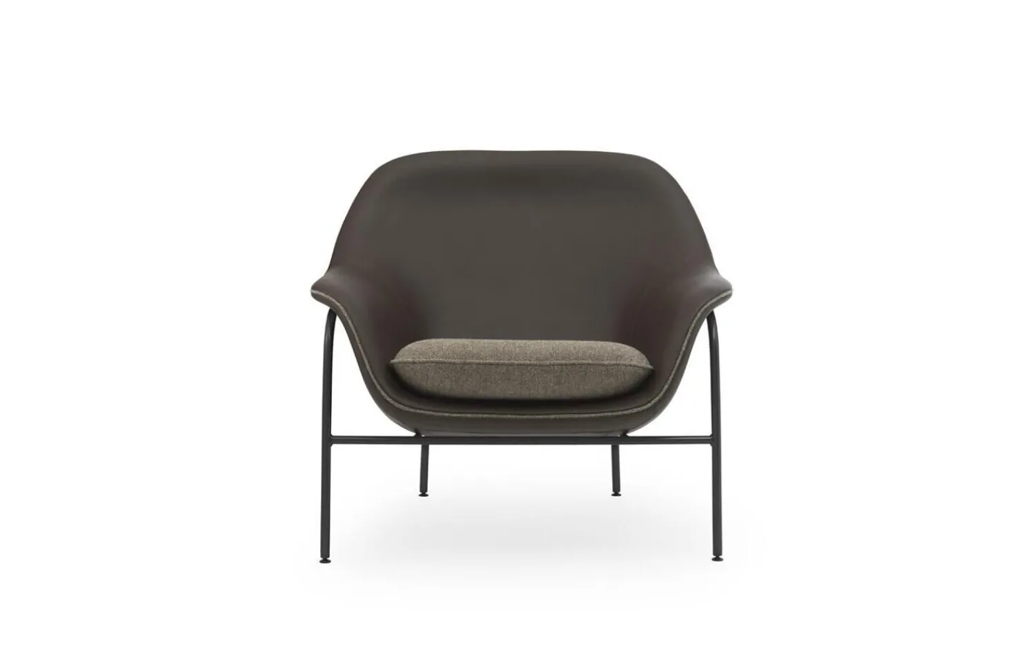 - Drape Lounge Chair Low Black Steel^Normann Copenhagen