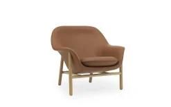 - Drape Lounge Chair Low Oak^Normann Copenhagen