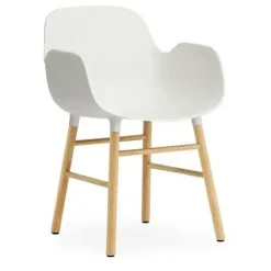- Form stol m. armlæn - hvid/eg*Normann Copenhagen Discount