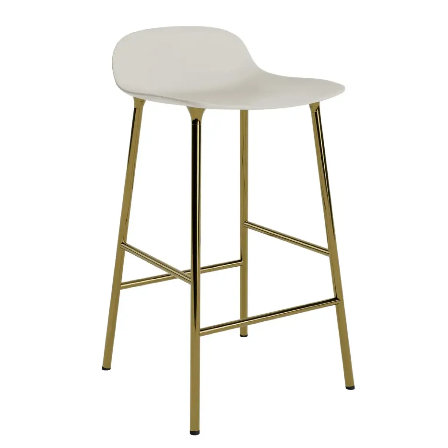 - Form Barstool 65 cm - Lys grå/Messing*Normann Copenhagen