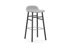 - Form Barstool 75 cm Full Upholstery Black Oak^Normann Copenhagen