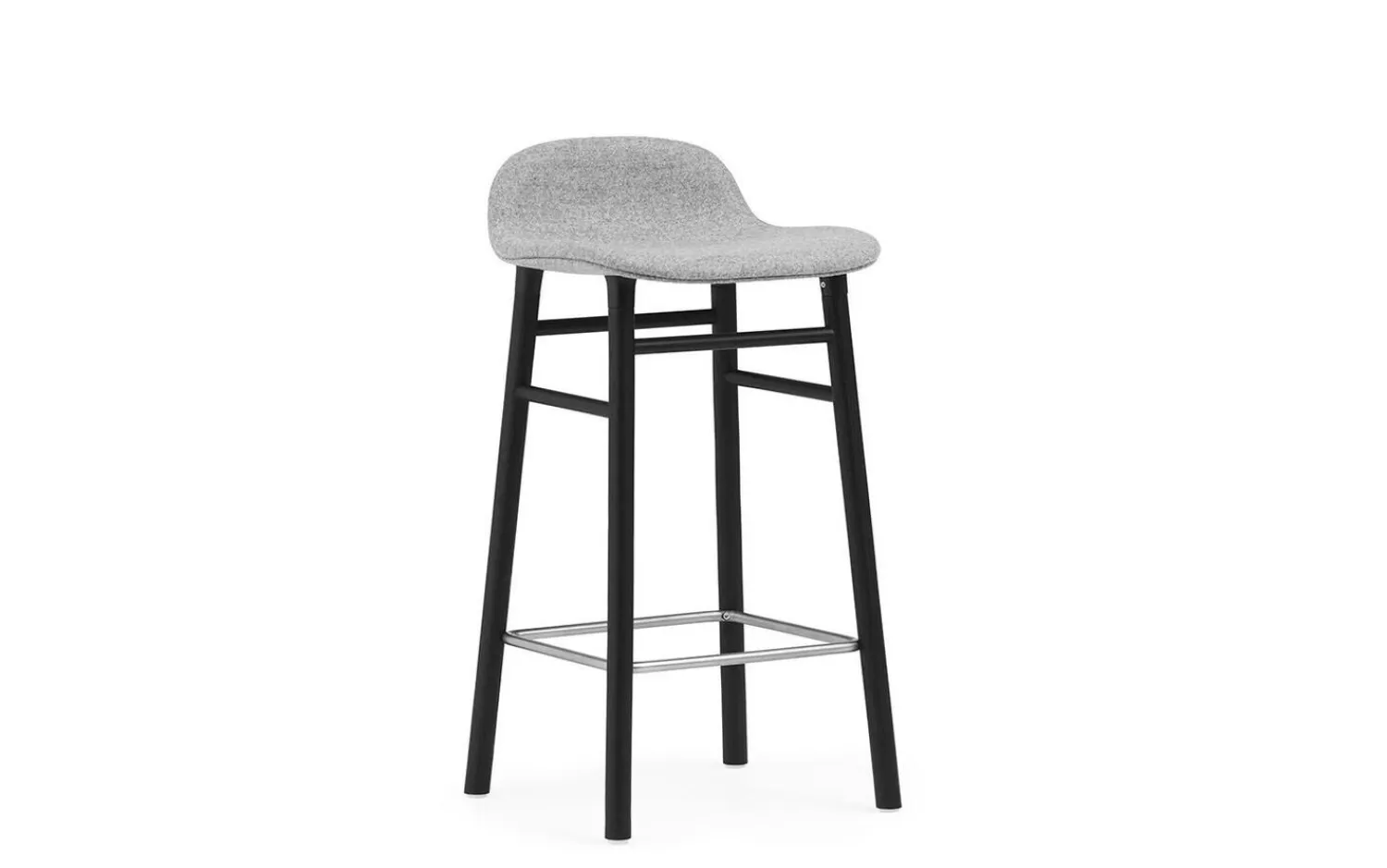 - Form Barstool 65 cm Full Upholstery Black Oak^Normann Copenhagen New