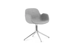 - Form Armchair Swivel 4L Full Uph. Alu*Normann Copenhagen