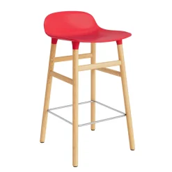 - Form Barstool 65 cm - Rød/Eg*Normann Copenhagen Outlet