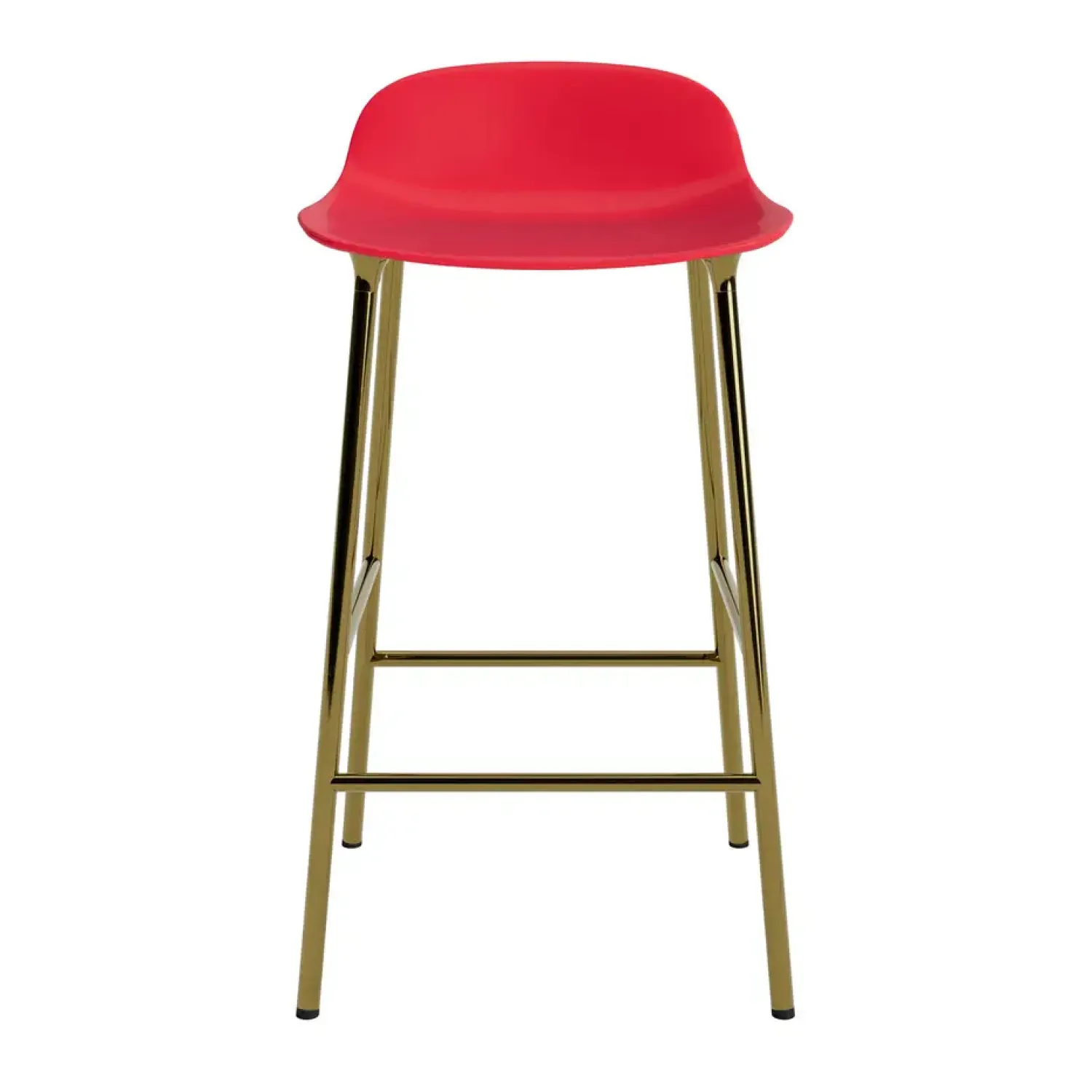 - Form Barstool 65 cm - Rød/Messing*Normann Copenhagen