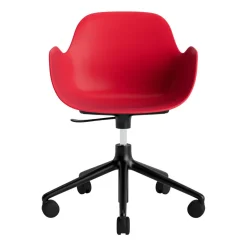 - Form Armstol Swivel 5W med hjul - Sort/Rød*Normann Copenhagen Best