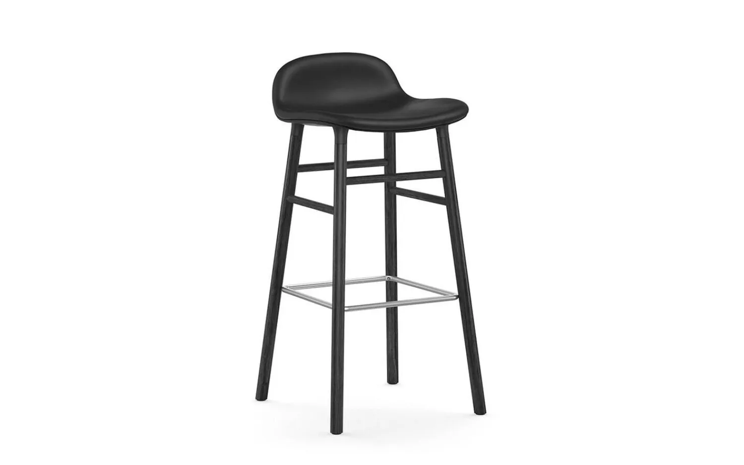 - Form Barstool 75 cm Full Upholstery Black Oak^Normann Copenhagen Online