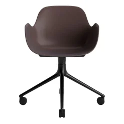 - Form Armstol Swivel 5W med hjul - Sort/Brun^Normann Copenhagen New
