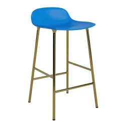 - Form Barstool 65 cm - Blå/Messing^Normann Copenhagen Outlet