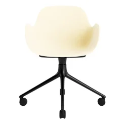 - Form Armstol Swivel 5W med hjul - Sort/Creme*Normann Copenhagen New