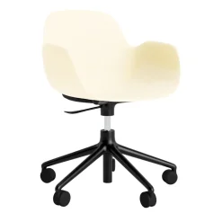 - Form Armstol Swivel 5W med hjul - Sort/Creme*Normann Copenhagen New