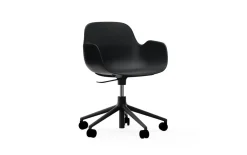 - Form Armchair Swivel 5W Gas Lift Black Alu*Normann Copenhagen New