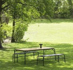 - Havebænk - Vig - Sort - 150 x 50 x 46 cm^Normann Copenhagen Outlet