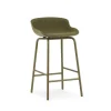 - Hyg Barstool 65 cm Front Upholstery Olive & Olive Steel^Normann Copenhagen