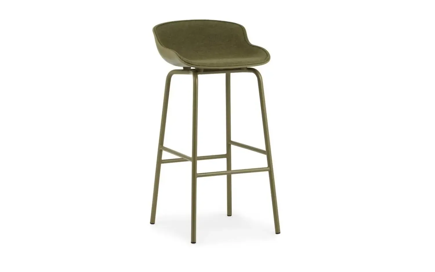 - Hyg Barstool 75 cm Front Upholstery Olive & Olive Steel^Normann Copenhagen Best