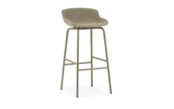 - Hyg Barstool 75 cm Front Upholstery Sand & Sand Steel^Normann Copenhagen Outlet