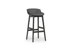 - Hyg Barstool 75 cm Front Upholstery Black & Black Oak^Normann Copenhagen New