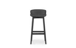 - Hyg Barstool 75 cm Front Upholstery Black & Black Oak^Normann Copenhagen New