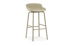 - Hyg Barstool 75 cm Full Upholstery Sand Steel^Normann Copenhagen Best